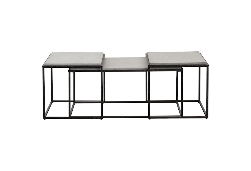 Boulder Bunching Cocktail Table by Bassett at Esprit Decor Home Furnishings